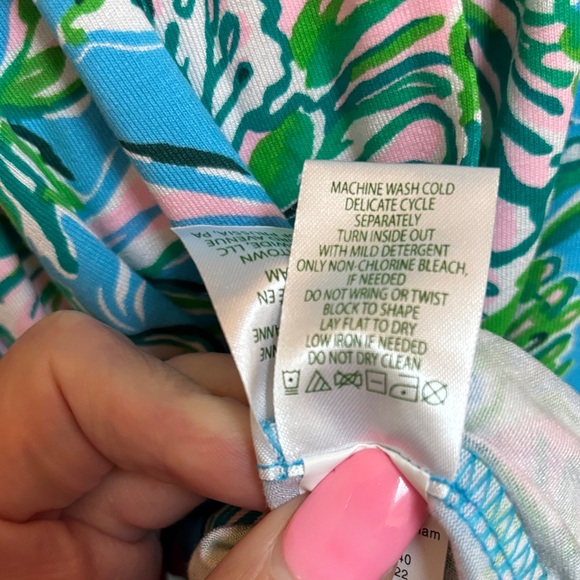 NWT! Lilly Pulitzer Brantley Midi Wrap Dress Cumulus Blue Chick Magnet Size M - Picture 8 of 12